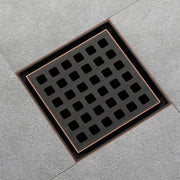 Oil rubbered bronze brass shower drain 4 or 8 inch  with ABS base