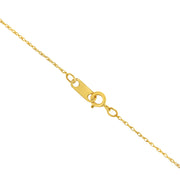 Solid 10K Yellow Gold 0.5mm Slim and Dainty Unisex 18" Rope Chain Necklace