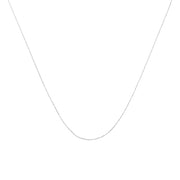 Solid 10K Yellow Gold 0.5mm Slim and Dainty Unisex 18" Rope Chain Necklace
