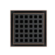 Oil rubbered bronze brass shower drain 4 or 8 inch  with ABS base