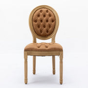 Set of 2 French Style Solid Wood Antique Dining Chairs