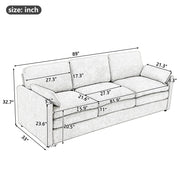 Cozy Upholstered Oversized 3-Seater Cloud Sofa