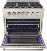 Kucht 36" Freestanding Professional Gas Range Liquid Propane KFX3600X/LP-S