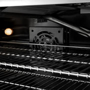 ZLINE 36"Classic Gas Range, Convection Gas Oven, DuraSnow® Stainless Steel, Matte Black CGRSZ-36-MB