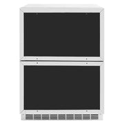 ZLINE 24" Touchstone 168 Can Outdoor-Rated Dual Refrigerator Drawer, Panel Matte Black, RDSPOZ-24-MB