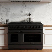ZLINE 48"Paramount Dual Fuel Range Black Stainless Steel, SDRB-48