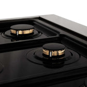 ZLINE 36" Autograph, Dual Fuel Range, Black Door, Bronze, RASZ-BLM-36-CB