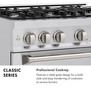 ZLINE 48" Dual Fuel Range, Gas Cooktop, Electric Convection Oven Stainless Steel, CDR48