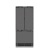 ZLINE 36" Panel Ready Built-In Bottom Freezer Refrigerator,Water Dispenser, Ice Maker,Graphite Gray, Matte Black GRBIVZ-36-MB