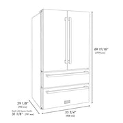 ZLINE 36" Autograph French Door Refrigerator, Ice Maker, Stainless Steel RFMZ-36-FCB