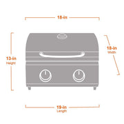 13742 | Stainless Tabletop Propane Gas Grill