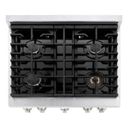 ZLINE 30"Paramount Dual Fuel Range DuraSnow® Stainless Steel SDRS-30