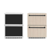 ZLINE 24" Touchstone 168 Can Outdoor-Rated Dual Refrigerator Drawer, Panel Matte Black, RDSPOZ-24-MB