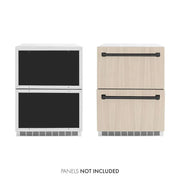 ZLINE 24" Touchstone 168 Can Outdoor-Rated Dual Refrigerator Drawer, Panel Matte Black, RDSPOZ-24-MB