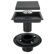 Matte Black stainless floor drain 6x6inch