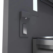 ZLINE 36" Panel Ready Built-In Bottom Freezer Refrigerator,Water Dispenser, Ice Maker,Graphite Gray, Matte Black GRBIVZ-36-MB