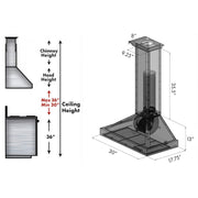 ZLINE 36" Designer Series Stainless Island Range Hood, KB2i-4SSXS-36