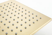Luxurious Brushed Gold Or Matte black Wall-Mounted Thermostatic Rain Exposed Shower Set with Tub Spout