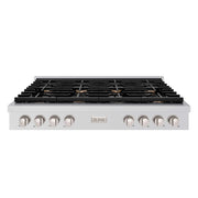 ZLINE 48" Paramount Gas Rangetop Stainless Steel Brass Burners SRT-BR-48