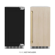 ZLINE 15" Touchstone Clear Cube Ice Maker Drain Pump Panel Ready Door Champagne Bronze Door ICCDPZ-15-CB