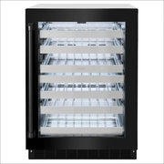 ZLINE 24" Touchstone Dual Zone 44 Bottle Wine Cooler Black Stainless Steel Glass Door RWDO-BS-24