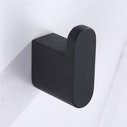 Luxurious 4-Piece Brass Matte Black Bathroom Hardware Set: Towel Bar, Towel Ring, Toilet Paper Holder, Robe Hook, and Tower Holder - Wall Mounted