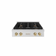 ZLINE 30" Paramount Gas Rangetop DuraSnow® Stainless Steel Champagne Bronze SRTSZ-30-CB