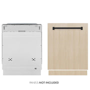 ZLINE Autograph Edition 24" Tall Tub Dishwasher, Custom Panel Ready, Matte Black DWMTZ-24-MB