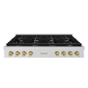 ZLINE 48" Paramount Gas Rangetop Stainless Steel Champagne Bronze SRTZ-48-CB