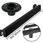 Matte Black  Linear shower drain stainless steel material 24 inch or 35.4 inch with grid cover with hair strainer and adjustment feet