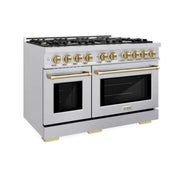 ZLINE 48" Select Dual Fuel Range Gas Cooktop Electric Convection Oven Stainless Steel Champagne Bronze HDRZ-48-CB