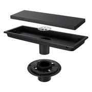 Matte Black stainless floor drain 11.8inch x 4.3 inch