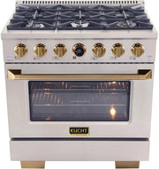 Kucht KX Series 36" Freestanding Dual Fuel Range Liquid Propane KXP36-GL/LP