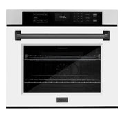 ZLINE 30" Autograph Edition Professional True Convection Single Wall Oven, Air Fry, Self Clean, White Matte, Matte Back WASZ-WM-30-MB