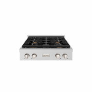 ZLINE 30" Paramount Gas Rangetop Stainless Steel Brass Burners SRT-BR-30