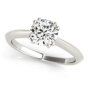 14k White Gold Double Prong Set Solitaire Diamond Engagement Ring (1 cttw)