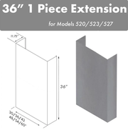 ZLINE 36" Chimney-36" Under Cabinet Range Hoods, 520/523/527-36-3FTEXT