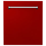 24" Dishwasher with Red Gloss panel, Stainless Tub, DWV-RG-24