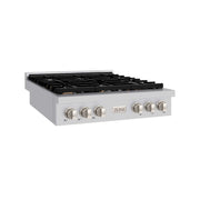 ZLINE 36" Paramount Gas Rangetop Stainless Steel Brass Burners SRT-BR-36