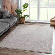 Judy Solid Gray Washable Shag Rug