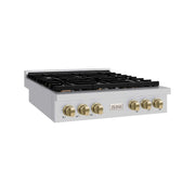 ZLINE 36" Paramount Gas Rangetop Stainless Steel Champagne Bronze SRTZ-36-CB