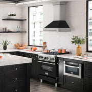 ZLINE 36" Autograph Black Stainless Wall Range Hood 8654STX-BLM-36