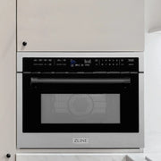 ZLINE 24” Convection Microwave, Stainless Steel, Black MWOZ-24-SS-MB
