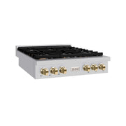 ZLINE 36" Paramount Gas Rangetop Stainless Steel Gold SRTZ-36-G