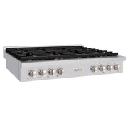 ZLINE 48" Paramount Gas Rangetop Stainless Steel Brass Burners SRT-BR-48