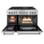ZLINE 48" Bundled Stainless DualRange RangeHood Dishwasher 3KP-RARH48-DWV
