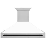 ZLINE 48" Autograph DuraSnow White Range Hood 8654SNZ-WM48-MB