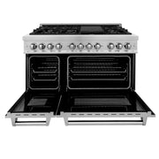 ZLINE 48" Bundle Range RAS-SN-48 & Range Hood 8654SN-48, 2KP-RASSNRH48