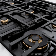 ZLINE 48"Classic Gas Range, Convection Gas Oven, DuraSnow® Stainless Steel, Matte Black CGRSZ-48-MB