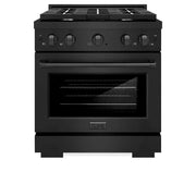 ZLINE 30 in.Gas Range, Convection Gas Oven, Black Stainless Steel, SGRB-30